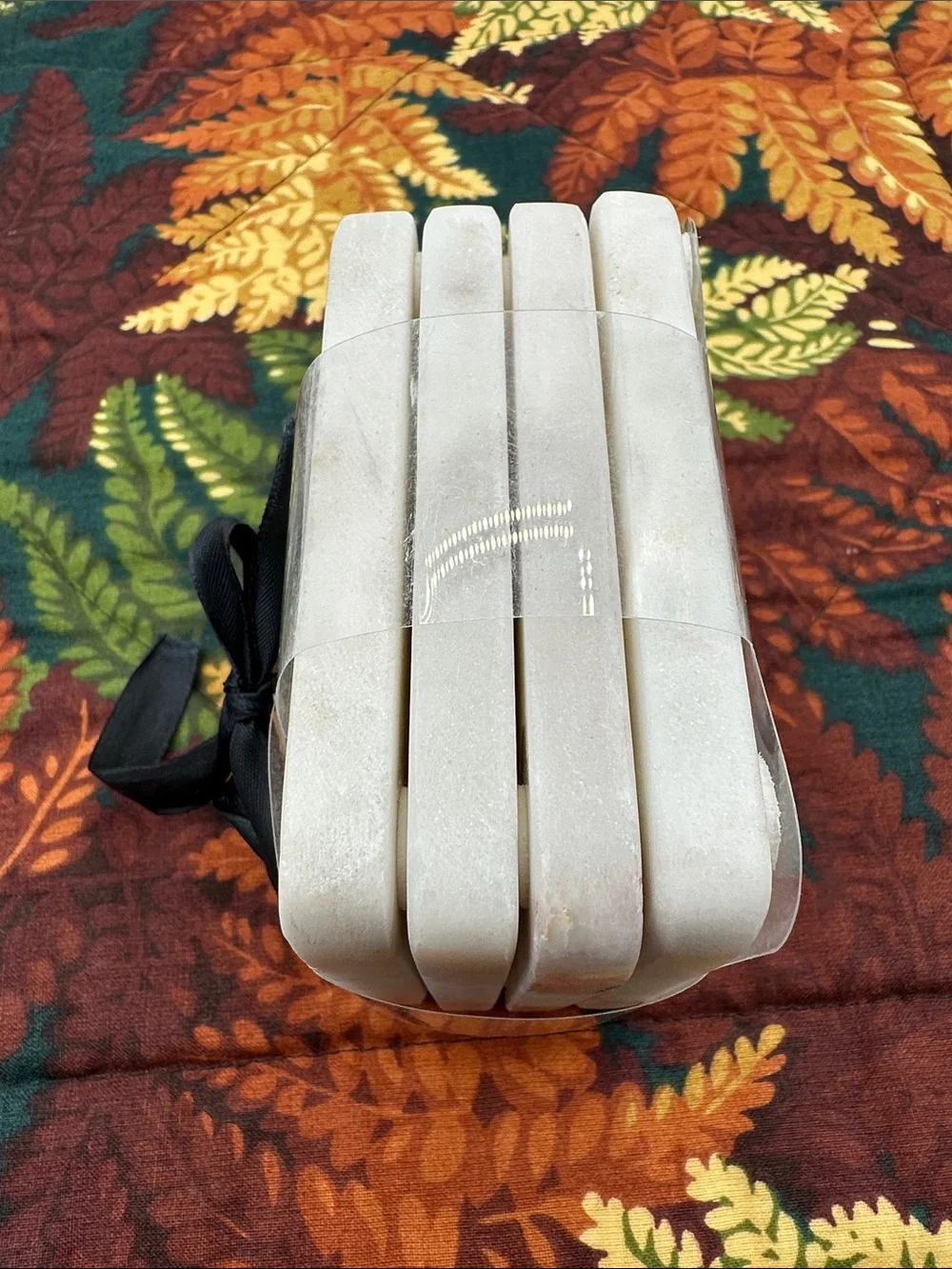 Set of 4 Square Marble Coasters Still in Package. NWT